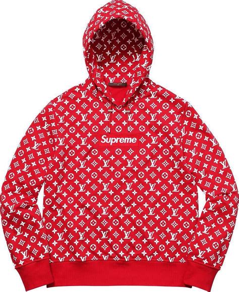 supreme louis vuitton red hoodie replica|supreme Louis Vuitton hoodie neymar.